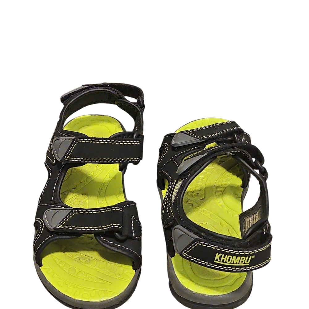 Khombu Black/Neon Green Sandals - Picture 3 of 6